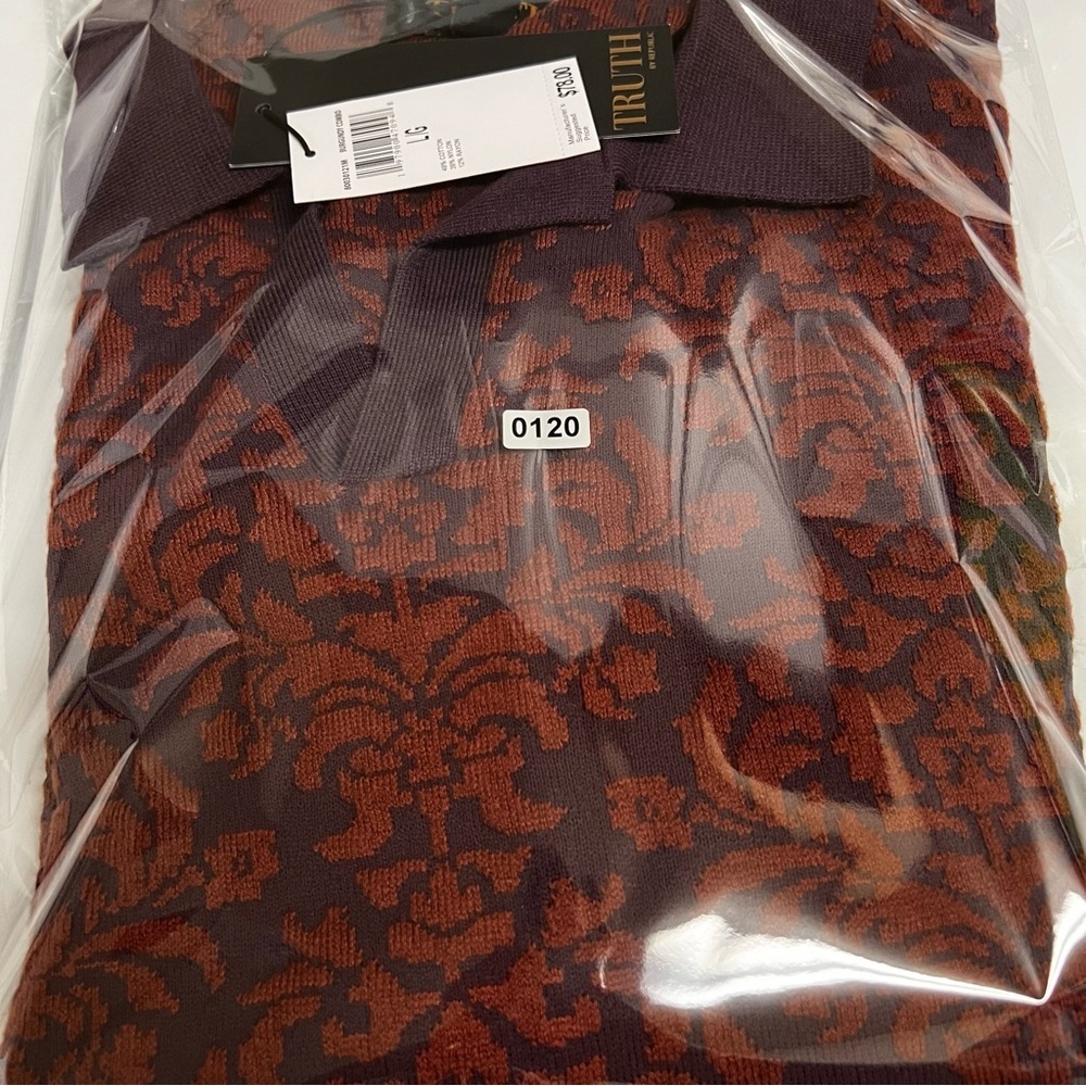 NWT Truth by Republic Burgundy Polo Shirt- L - Picture 9 of 9